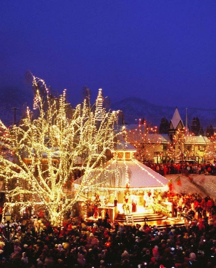 Las mejores exhibiciones de luces navideñas en Leaventhworth, Washington