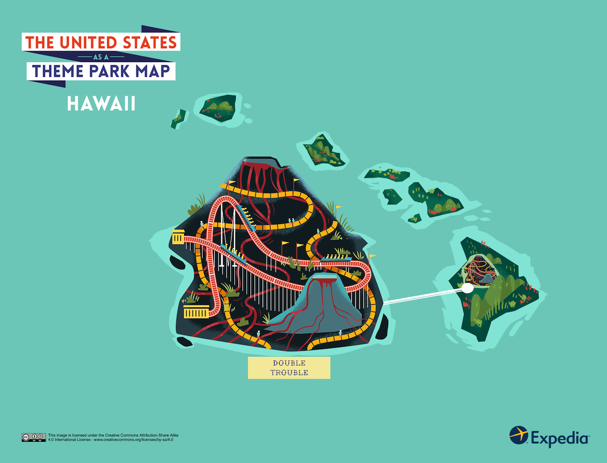 Noticias de viajes - 5-Norteamérica como parque temático Map_Hawaii